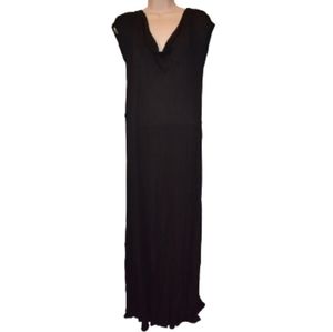 Bar III Berlin Cowl Neck‎ Long Maxi Dress Black L